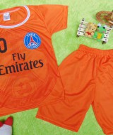 setelan baju bola anak bayi laki-laki uk XL 1-2th Paris Saint Germain Orange 27 lebar dada 27cm,panjang baju 38cm,panjang celana 32cm