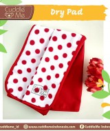 kado bayi perlak bayi dry pad alas gendong alas waterproof anti air anti ompol cuddle me motif polka red - foto utama