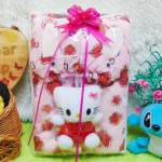 FREE KARTU UCAPAN paket kado lahiran bayi baby gift set box jaket plus boneka motif baby cow pink