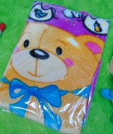 kado bayi baby new born gift hadiah lahiran selimut topi bulu tebal hangat lembut motif beruang pink (1)
