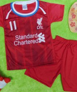 Setelan Baju Bola Bayi 0-12bulan Liverpool Merah