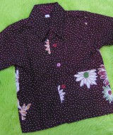 baju batik bayi anak laki-laki kemeja batik bayi hem anak cowok uk 0-2th baju pesta motif dotie teratai