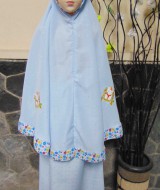 foto utama FREE Pouch Tas Mukena Anak SD 7-9thn Murah Adem Banget Motif Karakter Hello Kitty biru