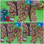 Setelan Baju Tidur Piyama Batik Bayi Celana Panjang size O 0-12bln motif KAWUNG COKELAT RANDOM