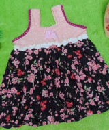 Dress Baju Anak Bayi Cewek Perempuan 0-12bulan Alisa sakura pink, 22 bahan katun adem lembut,bikin dedek tambah cantik, lebar dada 30cm, panjang 44cm