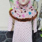 PLUS HIJAB Baju Muslim Gamis Anak Bayi Perempuan Cewek 2-3th BOBO KIDS motif choco love 