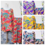 Baju Santai Setelan Piyama Babydoll Batik CP Jumbo Motif Bulu Merak Busui Friendly Kualitas Juara