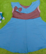 Dress Elegan baju pesta bayi perempuan cewek 0-2th pita sailor choco blue 21900 lebar dada 30cm, panjang baju 542cm,