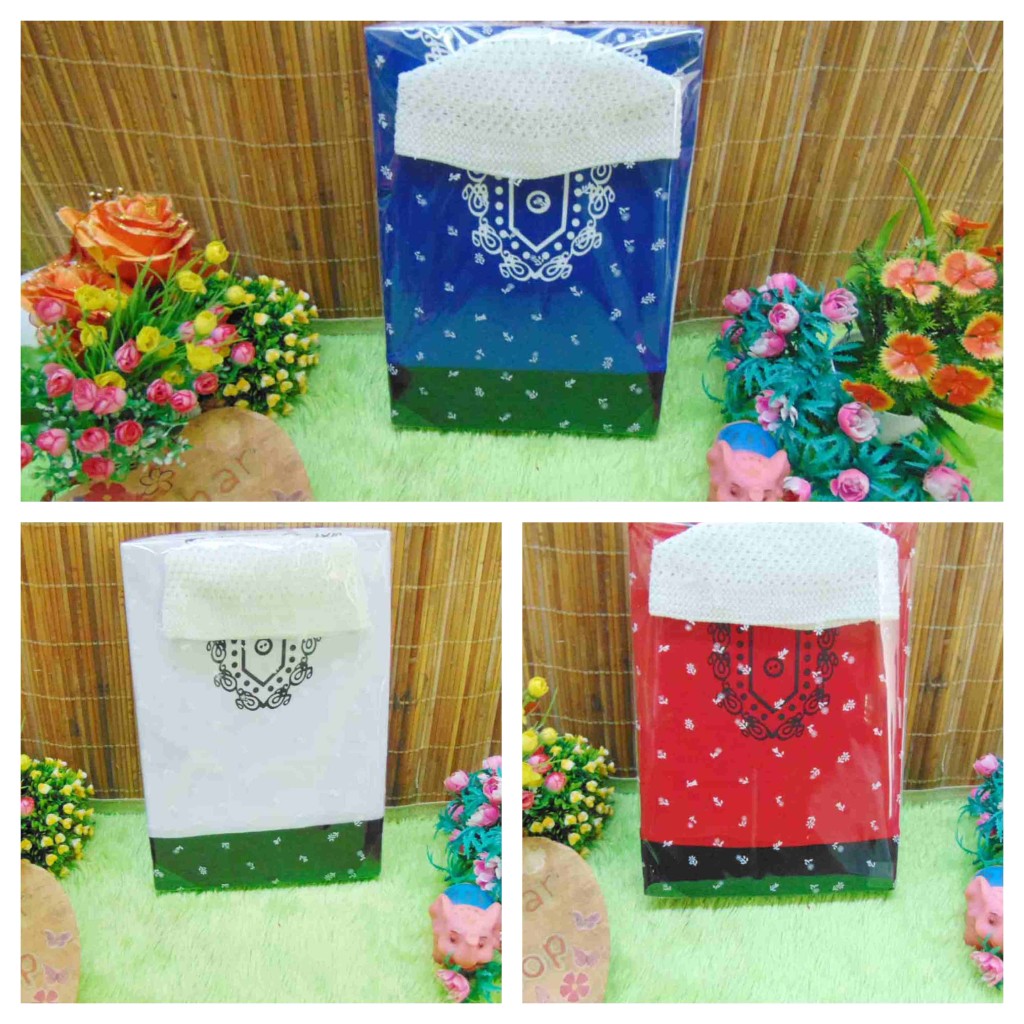 FREE KARTU UCAPAN paket kado lahiran bayi baby gift set box Romper bayi muslim Plus peci Aneka Warna (1)