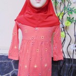 PLUS HIJAB Baju Muslim Gamis Anak Bayi Perempuan Cewek 2-3th BOBO KIDS motif ornamen orange 