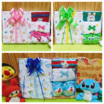FREE KARTU UCAPAN Kado Lahiran Paket Kado Bayi Newborn Baby Gift Box Full Package Sock Aneka Karakter