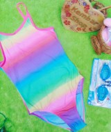 FREE KACAMATA RENANG bikini baju renang anak branded PLACE rainbow 5-6tahun 59 muat kira-kira untuk anak 5-6 tahun lebar dada 29cm(sblm melar),panjang ke bawah 60cm (sblm melar)