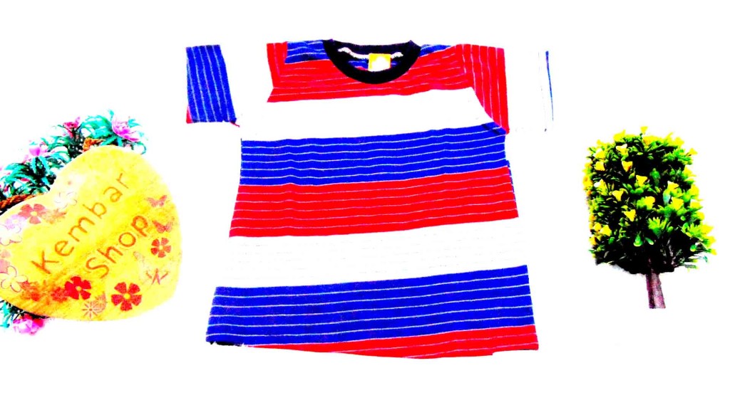 10 Kaos Salur Anak laki-laki Tshirt Kaos Oblong Anak Cowok Kaos Harian Motif Salur Garis-Garis 3-5th