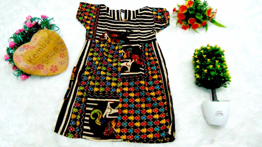 foto utama Baju bayi perempuan Dress batik anak Dress bayi 1-2th motif wayang variasi no 1