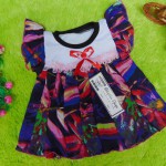 baju pesta dress baju bayi perempuan 0-6bulan Abstrak Ungu