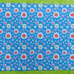 kain bedong kaos jumbo besar serbaguna 2in1 motif bunga biru