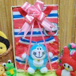 FREE KARTU UCAPAN Kado Lahiran Paket Kado Bayi Baby Gift Box Doraemon Merah 2in1