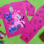 baju tidur piyama kaos panjang anak perempuan cewek 4-5th motif karakter little pony