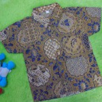 baju batik bayi anak laki-laki kemeja batik batita hem anak cowok uk 1-3th baju pesta motif jaring klasik