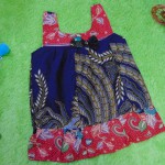 dress baju batik bayi anak perempuan cewek 0-12bulan pita depan motif tanaman rambat 