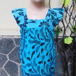 Daster Yukensi Anak Dress baju santai batita perempuan cewek 2-3th adem motif doodle blue