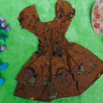 baju pesta dress batik kerut dada susun tiga anak bayi perempuan 0-12bulan motif jarik klasik