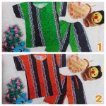 Setelan batik bayi baju batik bayi anak 1-2th motif  Geometris aneka warna