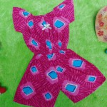 jumpsuit batik bayi 6-18bulan motif celup biru pink