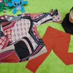 PLUS HIJAB setelan baju legging muslim anak Aisyah gamis bayi 6-18bulan plus jilbab elmo ornamen