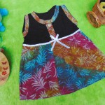dress batik cewek baju batik bayi perempuan 0-6bulan pita lengan kutung motif gradasi cantik 