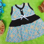 dress batik cewek baju batik bayi perempuan 0-6bulan pita lengan kutung motif kawung manis 