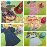 paket jualan grosir 6pcs Baju Muslim Gamis Aisyah Anak Bayi Perempuan 0-2th Plus Jilbab