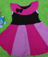 Dress Elegan baju pesta bayi perempuan cewek 0-2th pita sailor pink 21900 lebar dada 28cm, panjang baju 54cm,