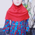 PALING MURAH Baju Muslim Gamis Aisyah Anak Bayi Perempuan 0-12bulan Plus Hijab orange blue  