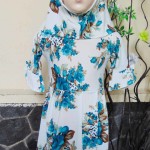 PALING MURAH Baju Muslim Gamis Aisyah Anak Bayi Perempuan 1-2th Plus Hijab green choco flowers 