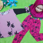 PLUS HIJAB setelan baju legging muslim anak Aisyah gamis bayi  1-2th jilbab barbie 