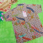 Baju batik bayi anak laki-laki kemeja batik batita hem anak cowok 2-4th baju pesta motif kawung