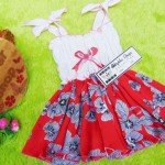 baju pesta dress baju bayi perempuan 0-6bulan red flowerry