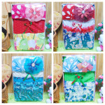 FREE KARTU UCAPAN Kado Ulang Tahun Box Paket Kado Anak Perempuan 2-3th Cewek Gift Set Dress turban bunga Aneka Warna