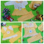 PLUS HIJAB setelan baju muslim anak gamis bayi 0-12bulan kuning Aneka Warna