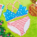 FREE KACAMATA RENANG bikini baju renang anak branded CIRCO stars stripe uk L 6-7tahun 