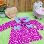 jaket bayi blazer baby mantel bayi hangat lembut 0-18bulan motif mozaik pink