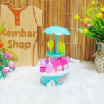 FREE BUBBLE WRAP Kado Ulang Tahun Mainan Edukasi Edukatif Gerobak Ice Cream Es Krim Mini Mungil Warna Random